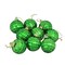 Northlight 9ct Green Mirrored Disco Ball Christmas Ornaments 1.5" (40mm)